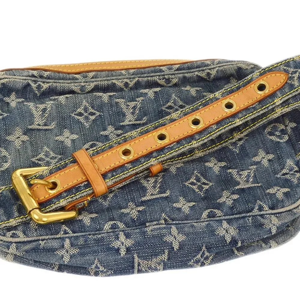 Louis Vuitton Blue Monogram Denim Bum Bag Waist Pouch - Picture 5 of 10